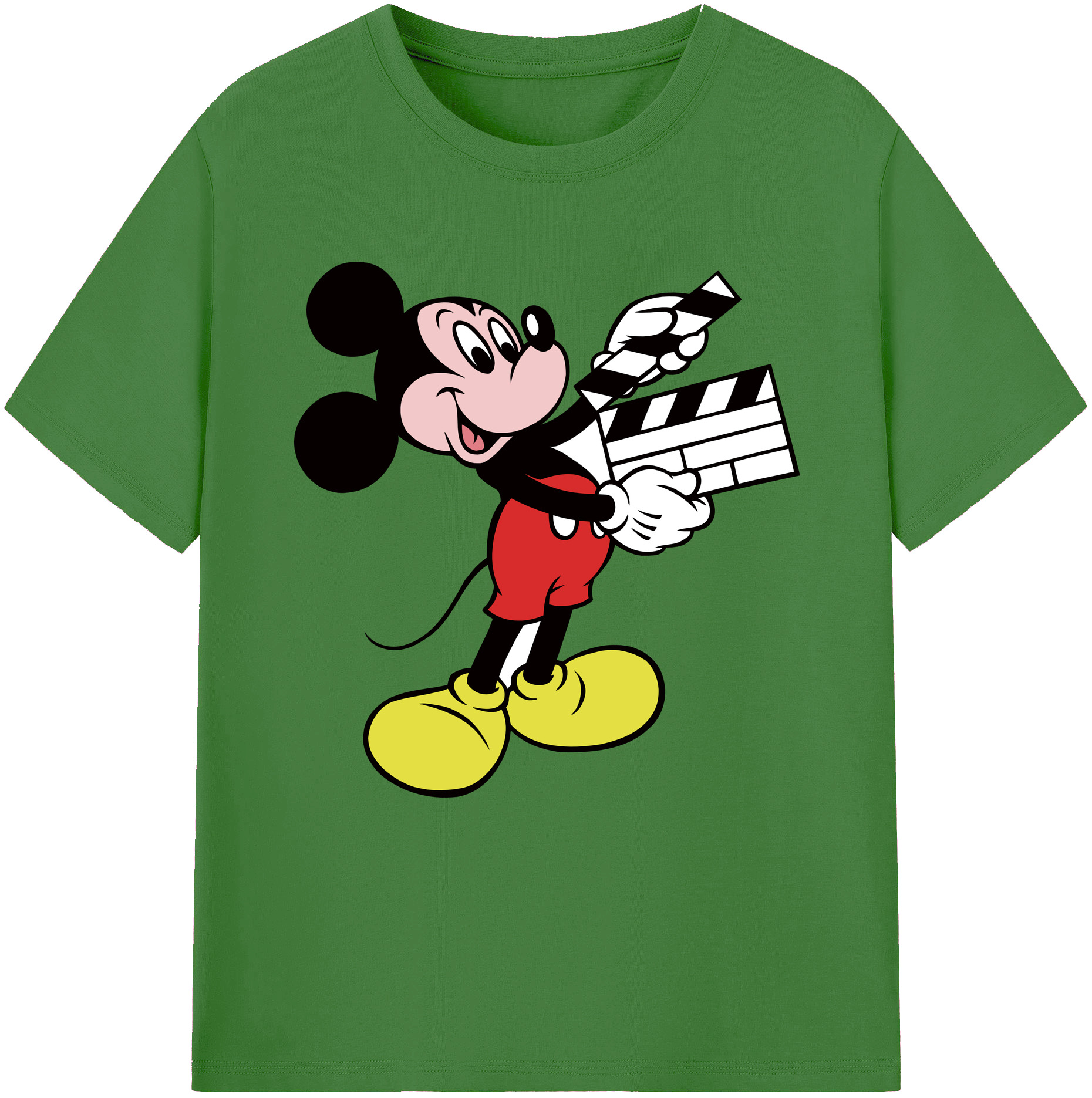 （画像用） ミッキーマウス Mickey Mouse レディースカジュアルプリントTシャツ（綿100％）